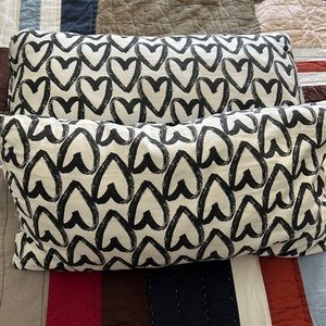 Set of two IKEA heart pillows